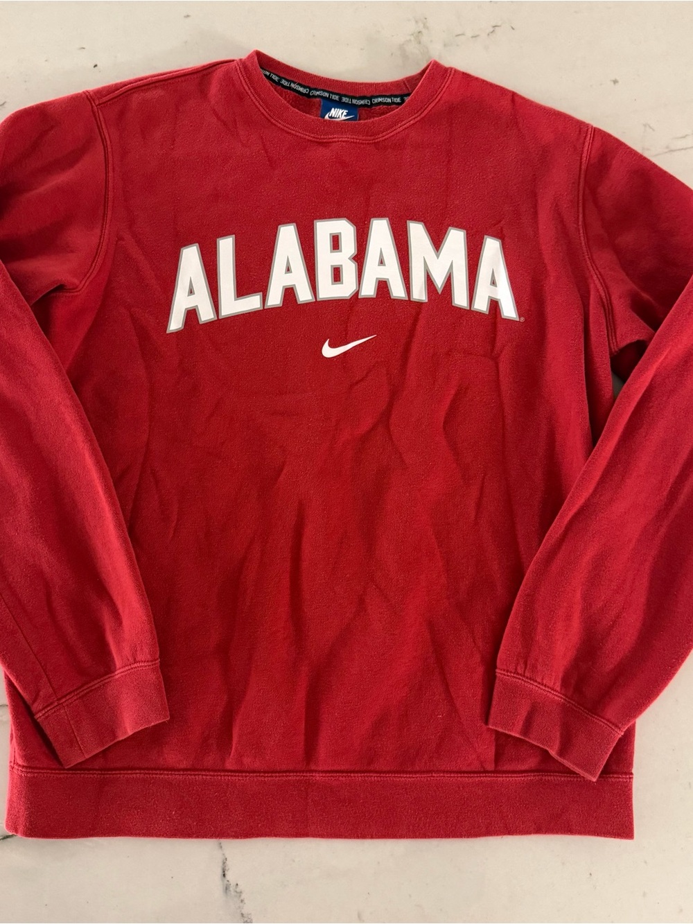 Vtg Nike University of Alabama Crimson Tide Sweatshirt Center Mini Swoosh Medium